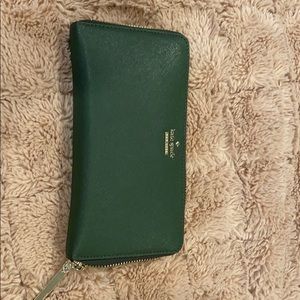 Kate Spade Olive Green Wallet Large Pockets